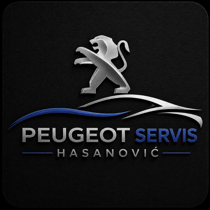 Mehanik izvaja diagnostiko na Peugeotu v Avtoservisu Hasanović, specializiranem za popravila in tuning.