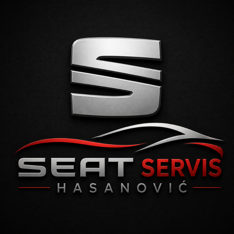 Mehanik izvaja diagnostiko in popravilo avtomobila v Avtoservisu Hasanović, specializiranem za Seat.