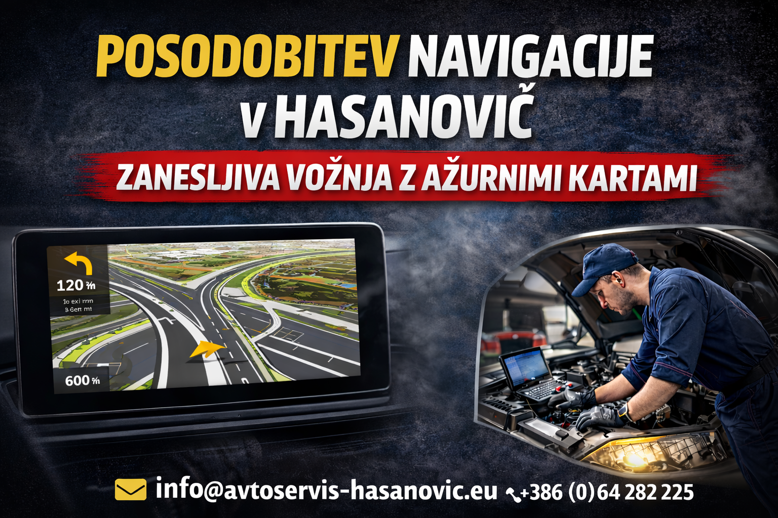 Servis Hasanović: posodobitev navigacije z zanesljivimi zemljevidi v realnem času.